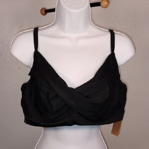 Athleta Black Swim Top Size 40D/DD